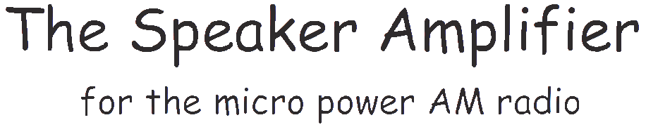 Speaker Amplifier 1 1