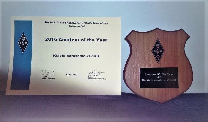 NZART Amateur of the Year – Kelvin Barnsdale ZL3KB – 2016